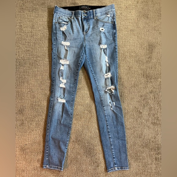 torrid Denim - Torrid Distressed Denim Skinny Jean 14 Tall